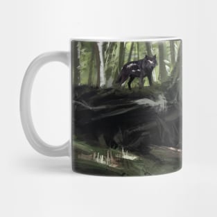 Girl escape in the woods Mug